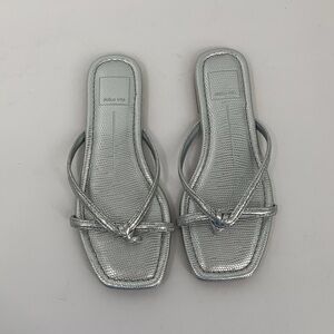 Dolce Vita Lucca flip flop sandals thong flat shoe metallic strappy new 6
